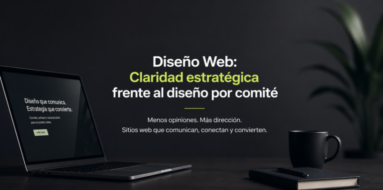 Diseño web con claridad estratégica: servicios profesionales enfocados en comunicación efectiva, conversión y resultados reales en lugar de diseño por comité.