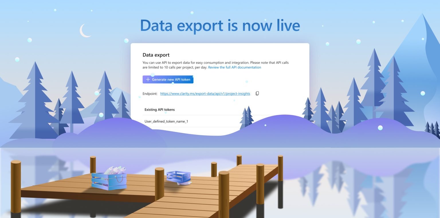 Interfaz de la API de exportación de datos de Microsoft Clarity para integración con herramientas externas