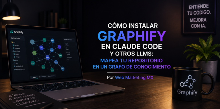 Red de nodos interconectados que representa el grafo de conocimiento de un repositorio generado por Graphify en Claude Code