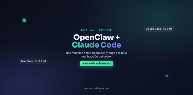 OpenClaw en Hostinger conectado a Claude Code para reducir costos de IA con modelos como DeepSeek